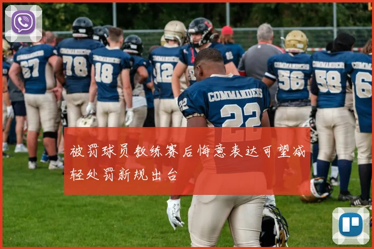 被罚球员教练赛后悔意表达可望减轻处罚新规出台